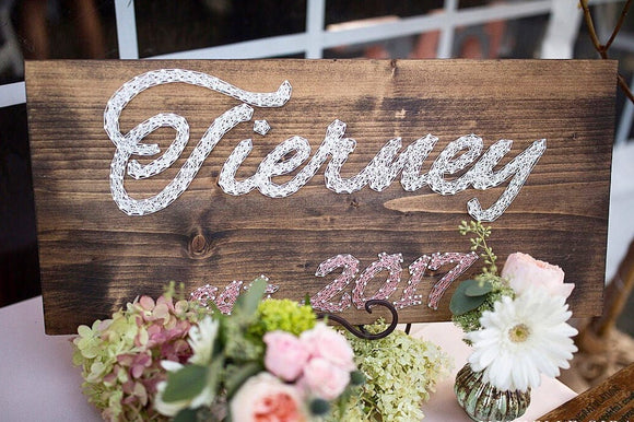 Last Name/ Wedding String Art