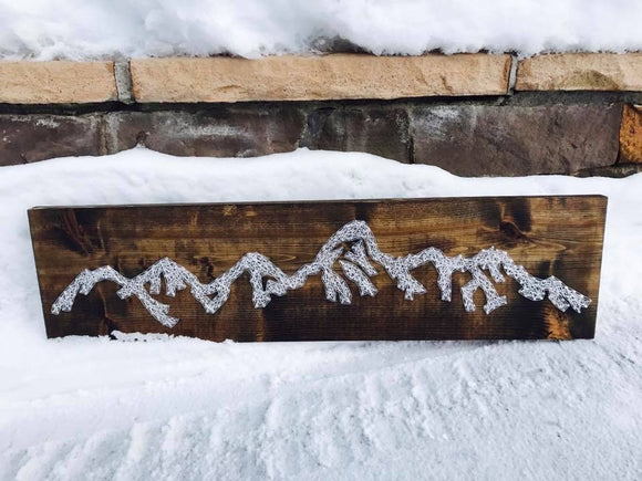 Teton Mountain Range String Art