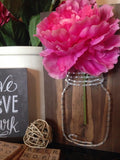 Mason Jar Flower String Art